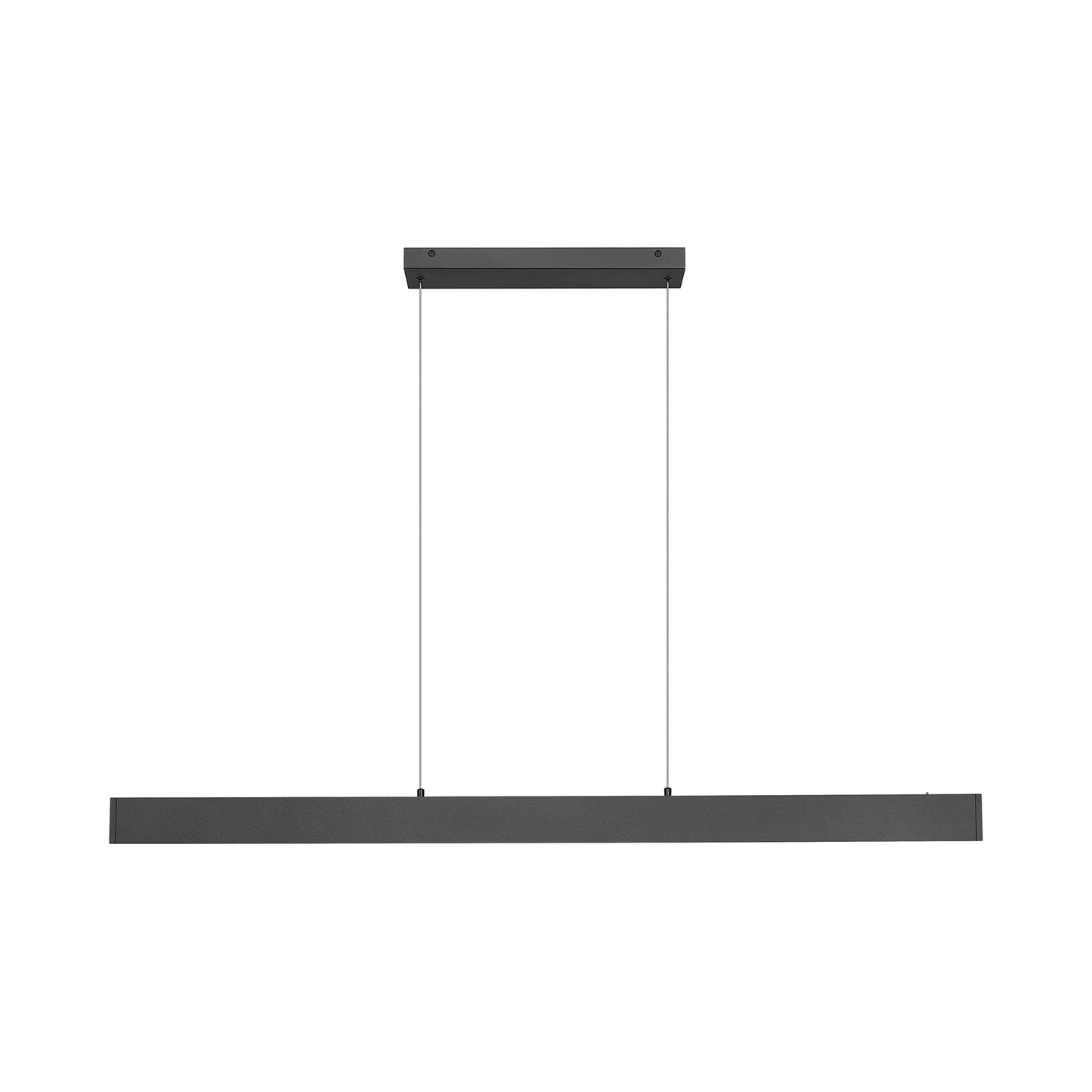 Hudson Linear LED Chandelier in Matte Black (55-Inch).