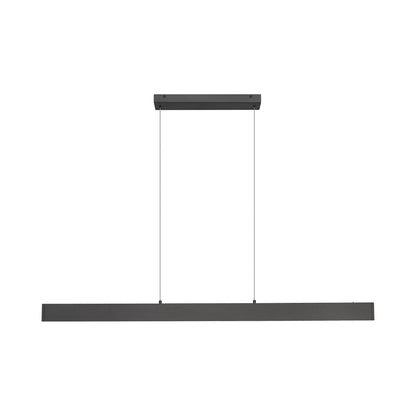 Hudson Linear LED Chandelier in Matte Black (55-Inch).