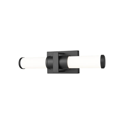 Idris LED Bath Vanity Light in Matte Black (18.5-Inch).