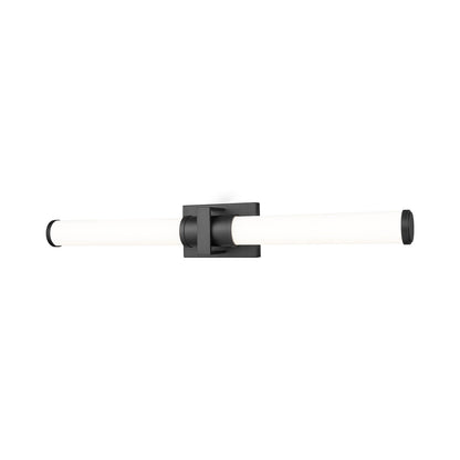 Idris LED Bath Vanity Light in Matte Black (32.5-Inch).