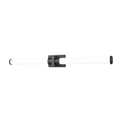 Idris LED Bath Vanity Light in Matte Black (40.5-Inch).
