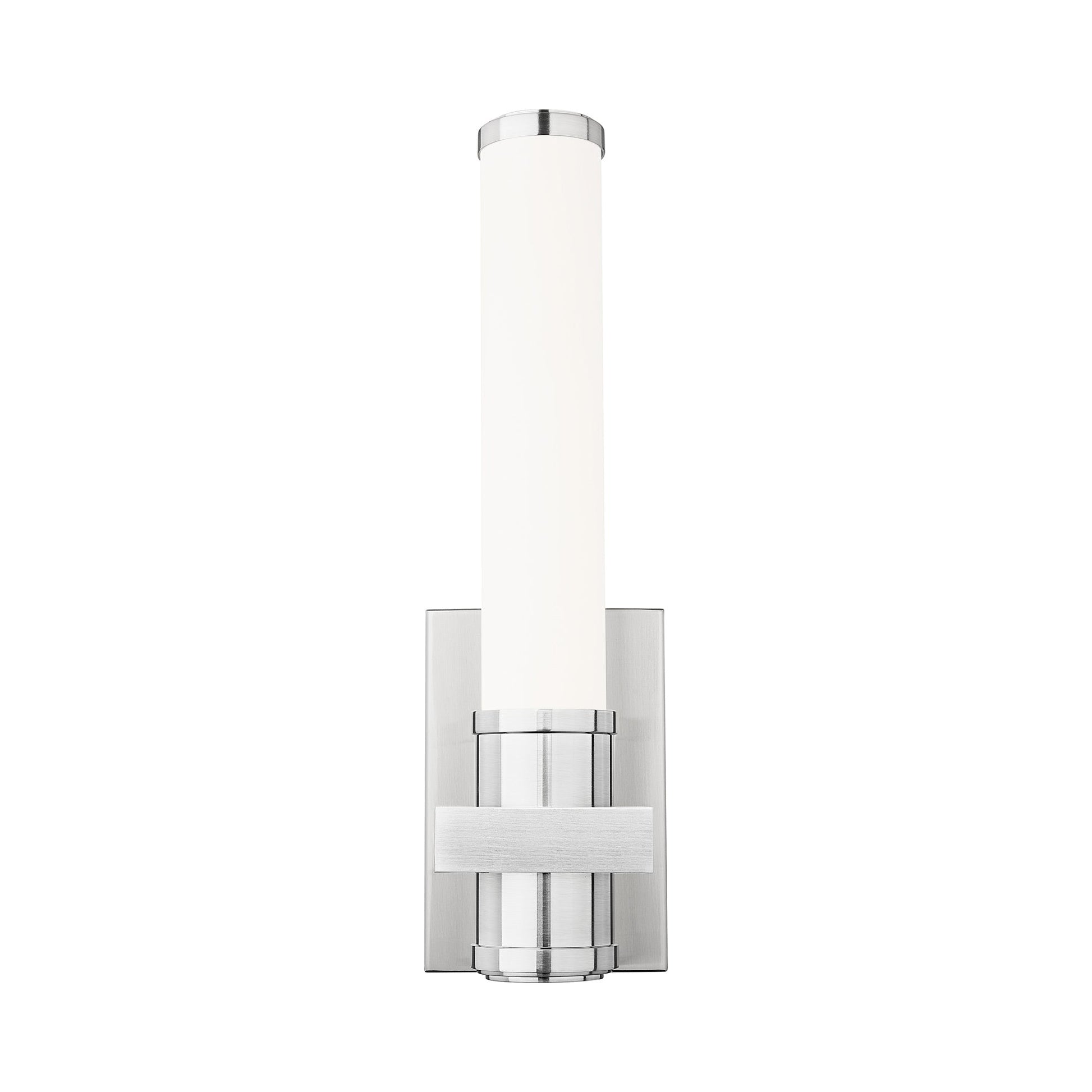 Idris LED Wall Light in Brushed Nickel.