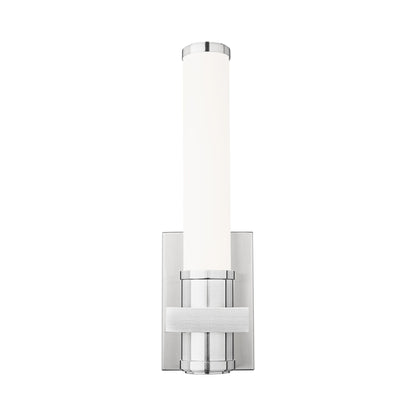Idris LED Wall Light in Brushed Nickel.