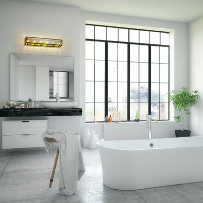 Infinity Bath Vanity Light in bathroom.