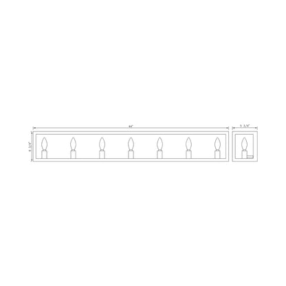 Infinity Bath Vanity Light - line drawing.