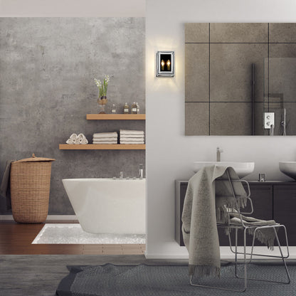 Infinity Wall Light in bathroom.