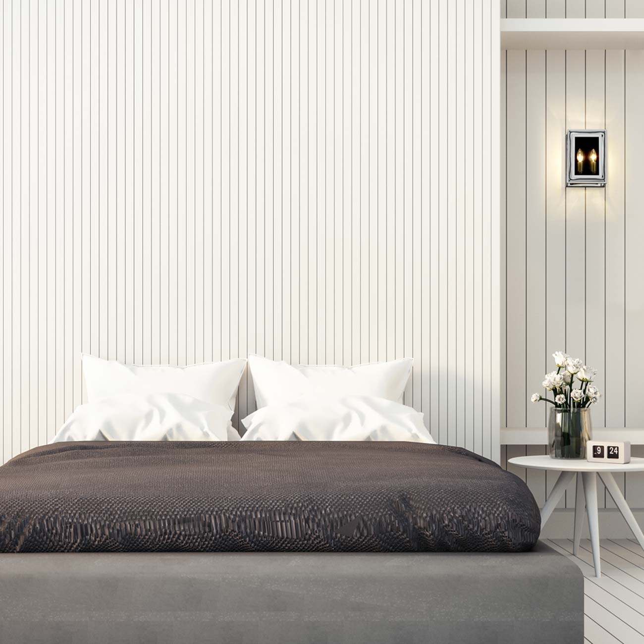 Infinity Wall Light in bedroom.