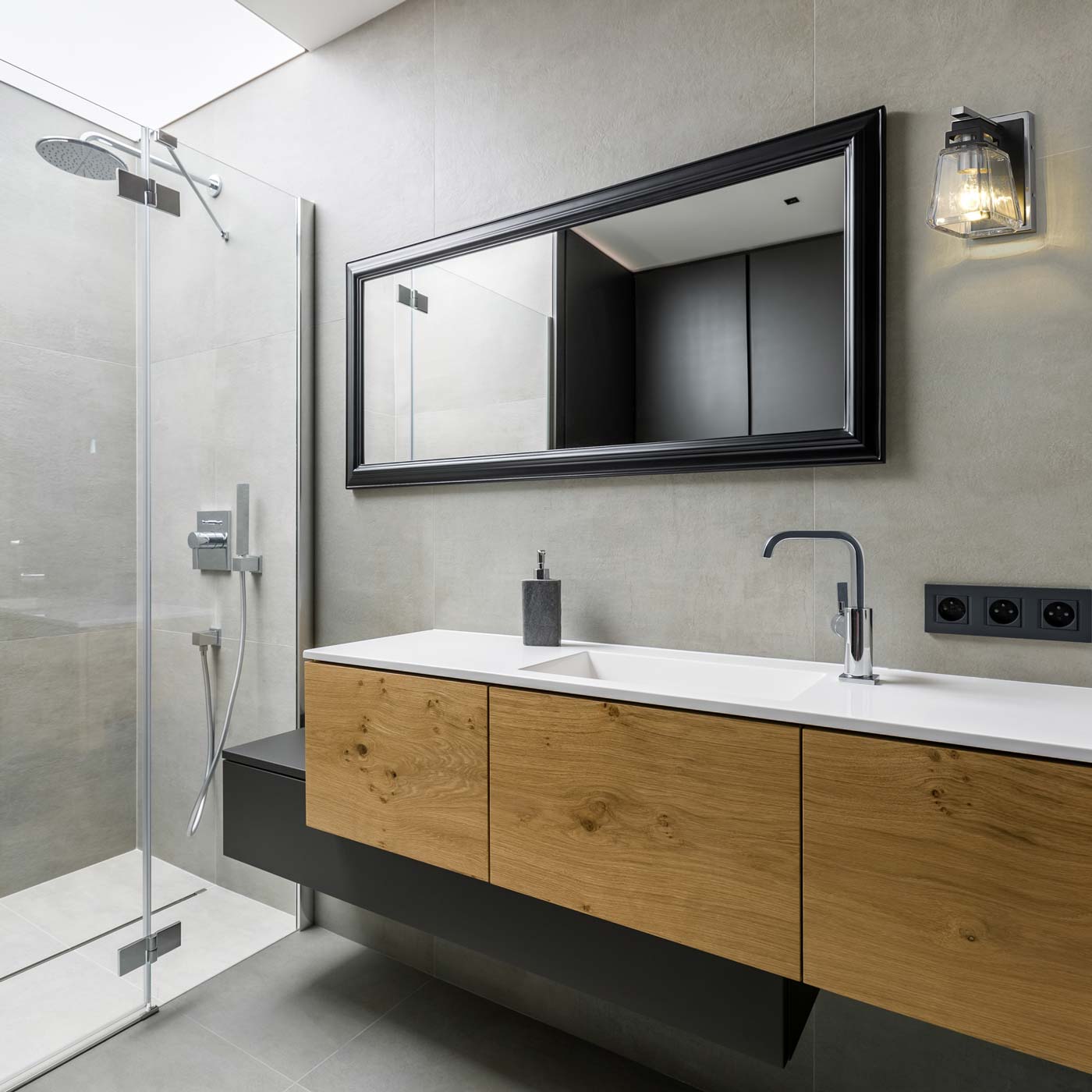 Jackson Bath Wall Light in bathroom.