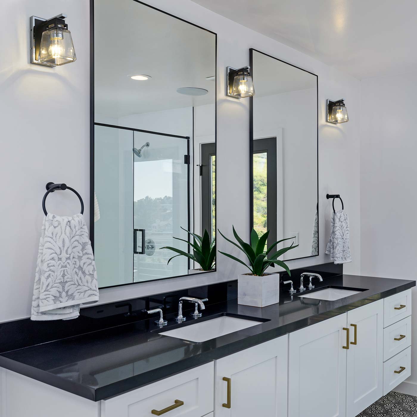 Jackson Bath Wall Light in bathroom.