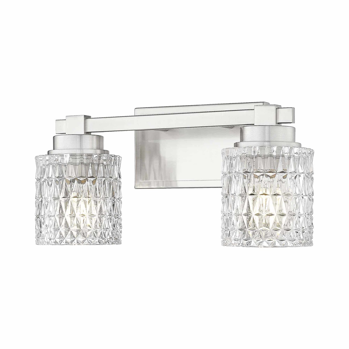 Jacqueline Bath Vanity Light in Brushed Nickel (2-Light).