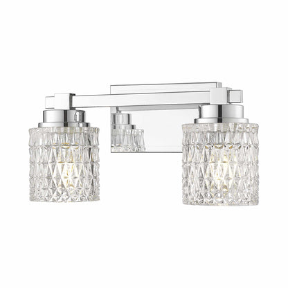 Jacqueline Bath Vanity Light in Chrome (2-Light).