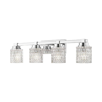 Jacqueline Bath Vanity Light in Chrome (4-Light).