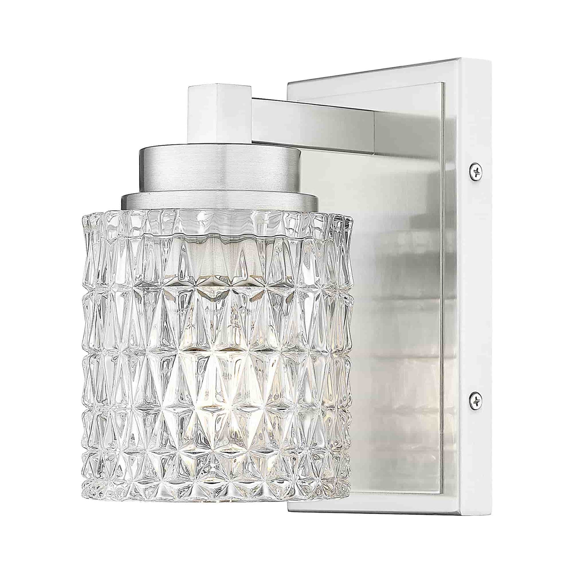 Jacqueline Wall Light in Brushed Nickel.