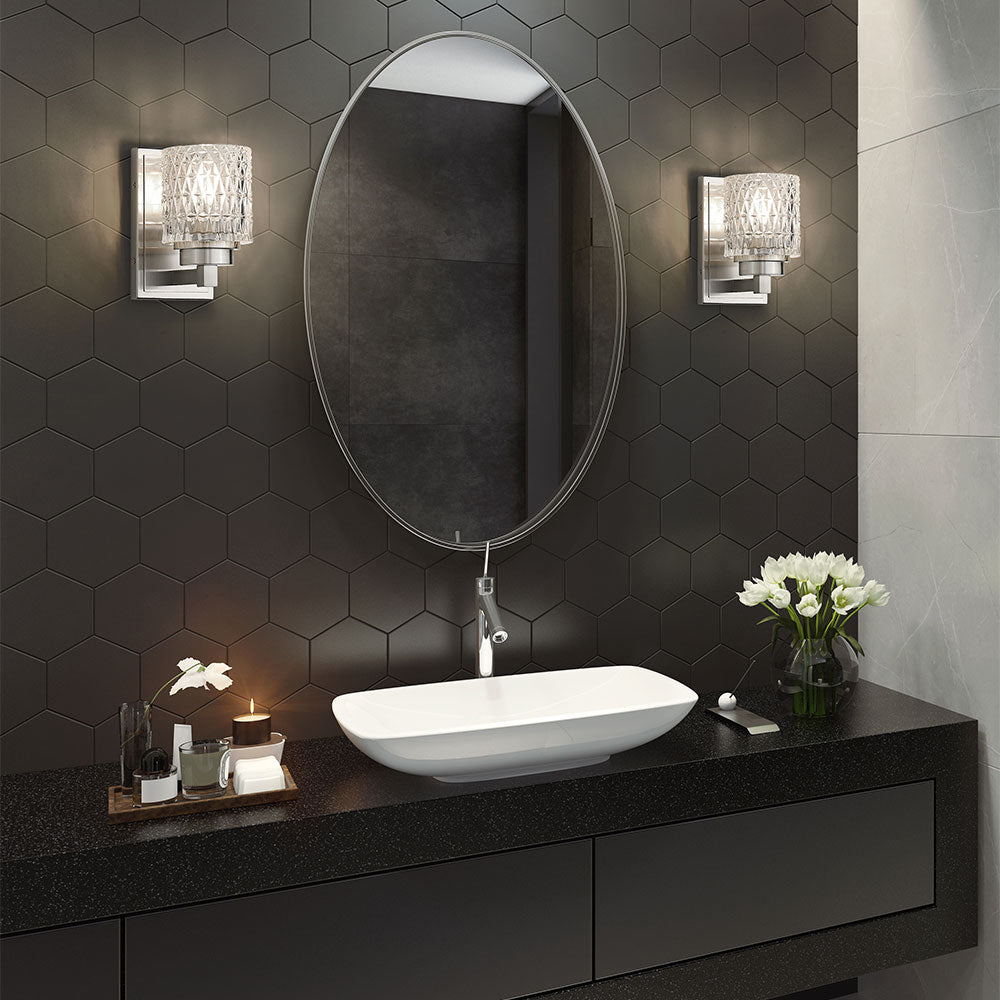 Jacqueline Wall Light in bathroom.