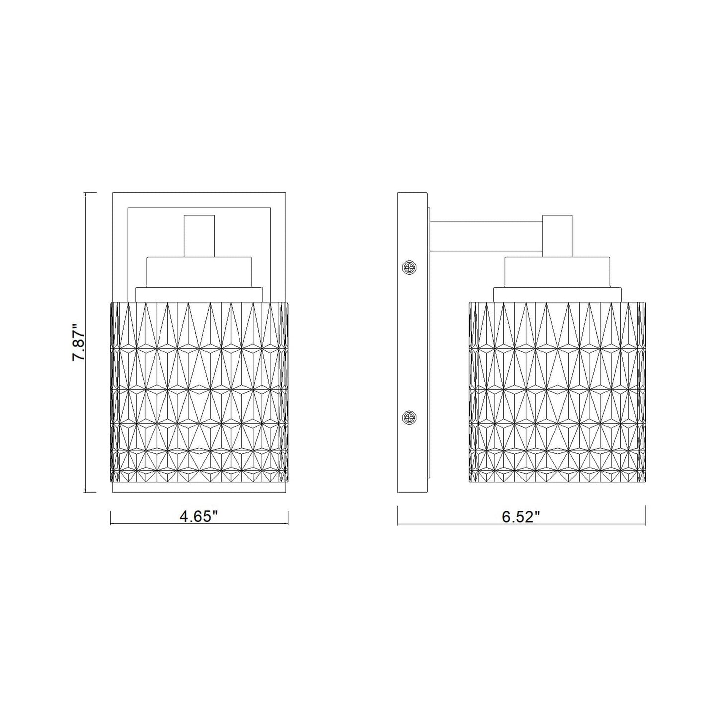 Jacqueline Wall Light - line drawing.