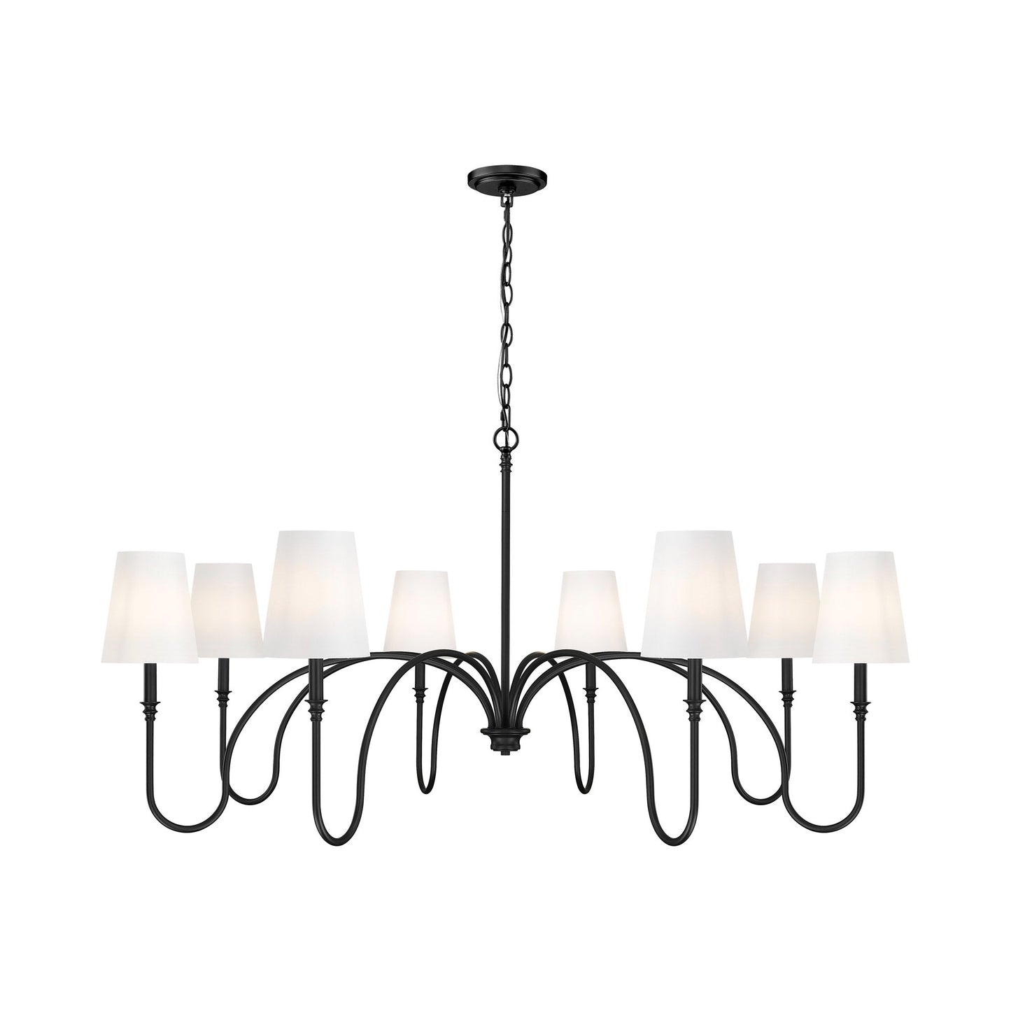 Jisele Chandelier in Matte Black (8-Light).