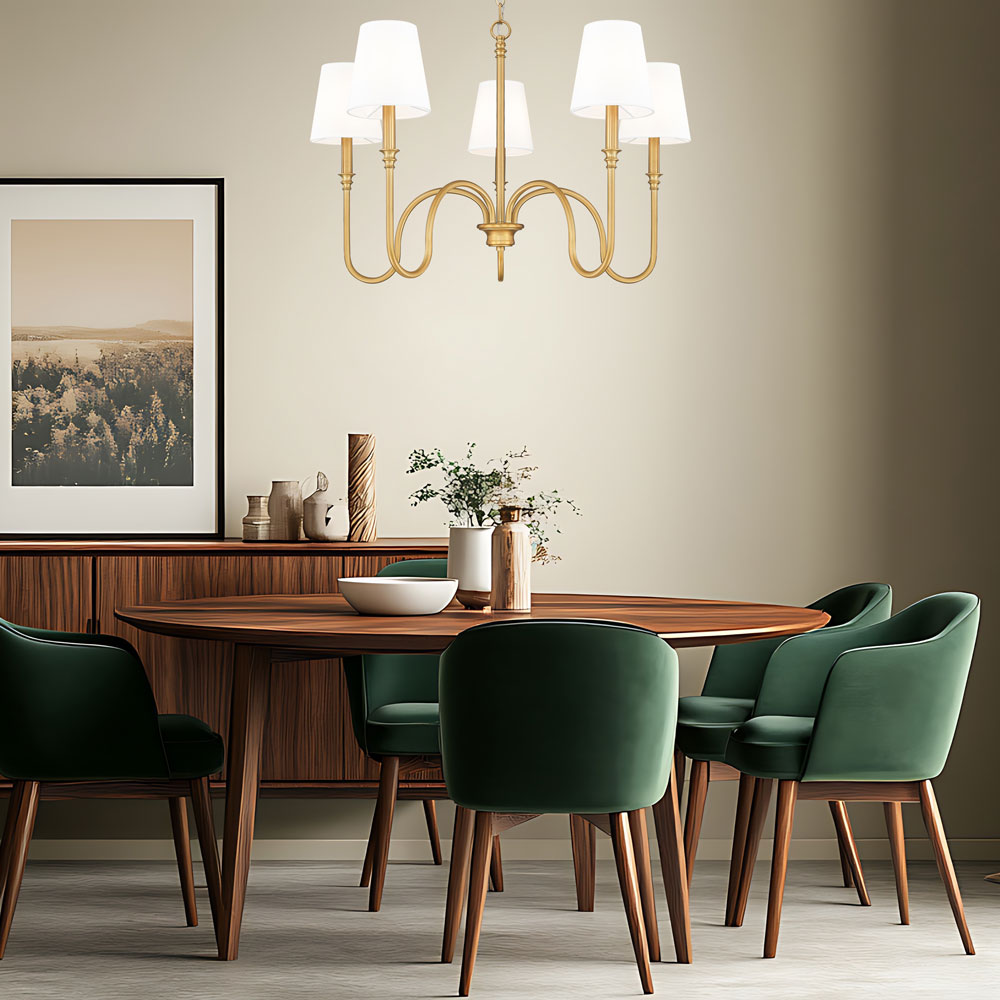 Jisele Chandelier in living room.