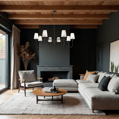 Jisele Chandelier in living room.