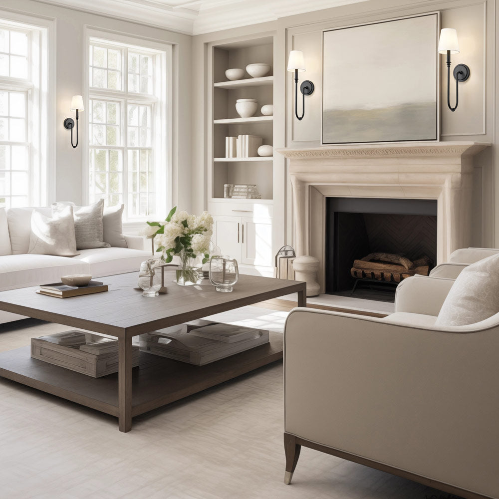 Jisele Wall Light in living room.