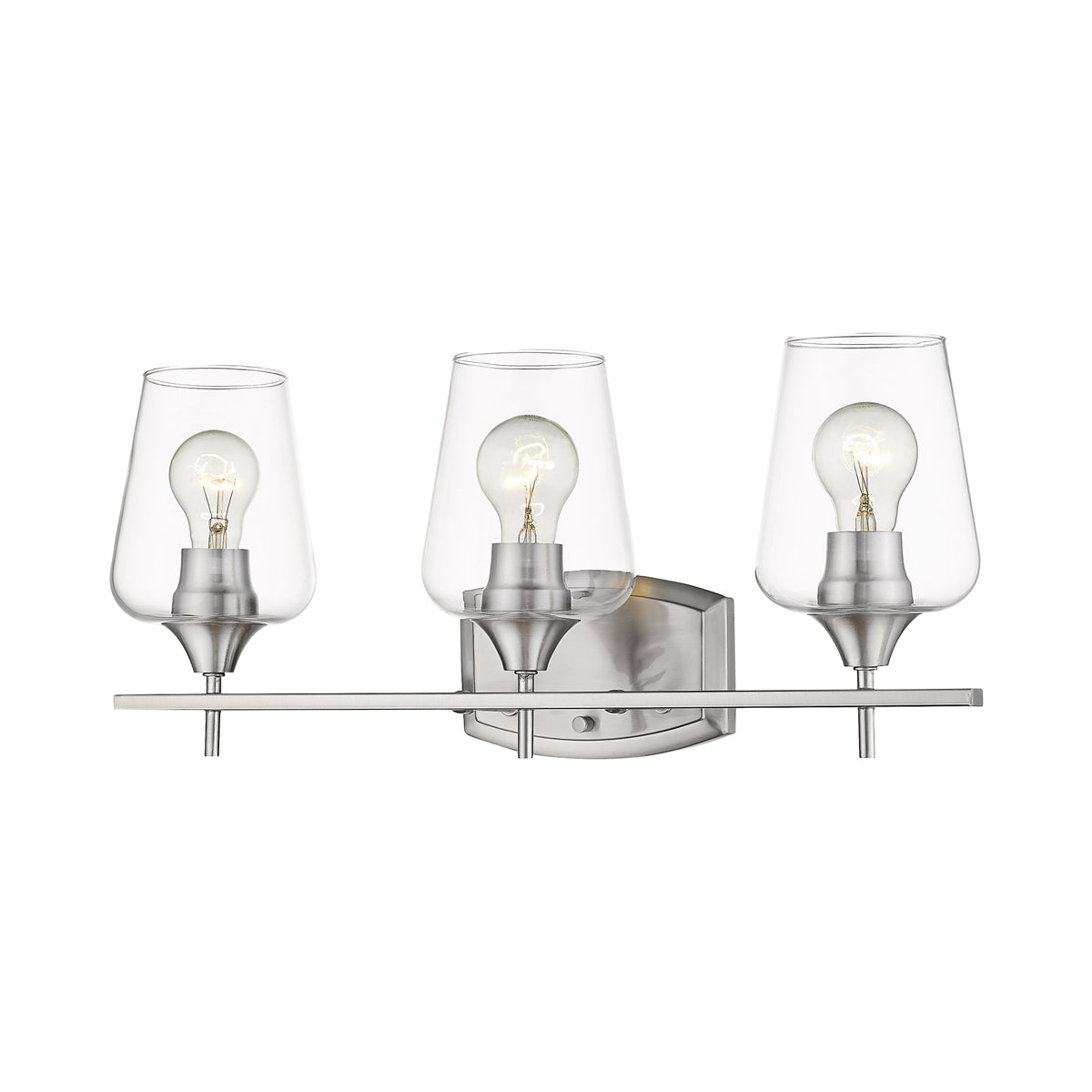 Joliet Bath Vanity Light in Brushed Nickel (3-Light).