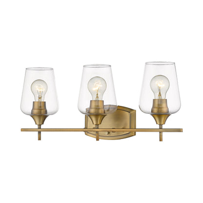 Joliet Bath Vanity Light in Olde Brass (3-Light).