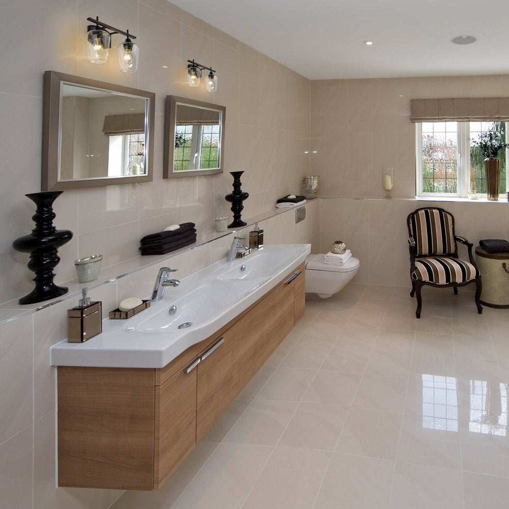 Joliet Bath Vanity Light in bathroom.