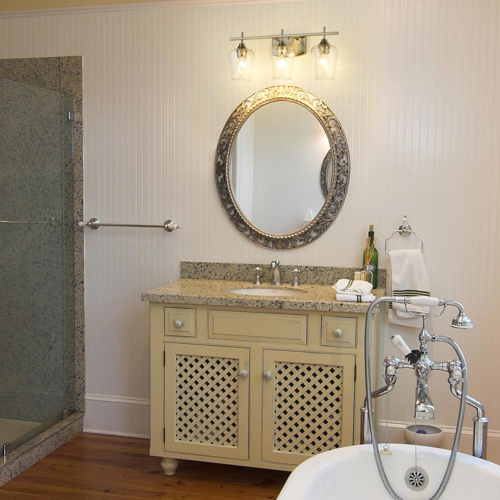 Joliet Bath Vanity Light in bathroom.