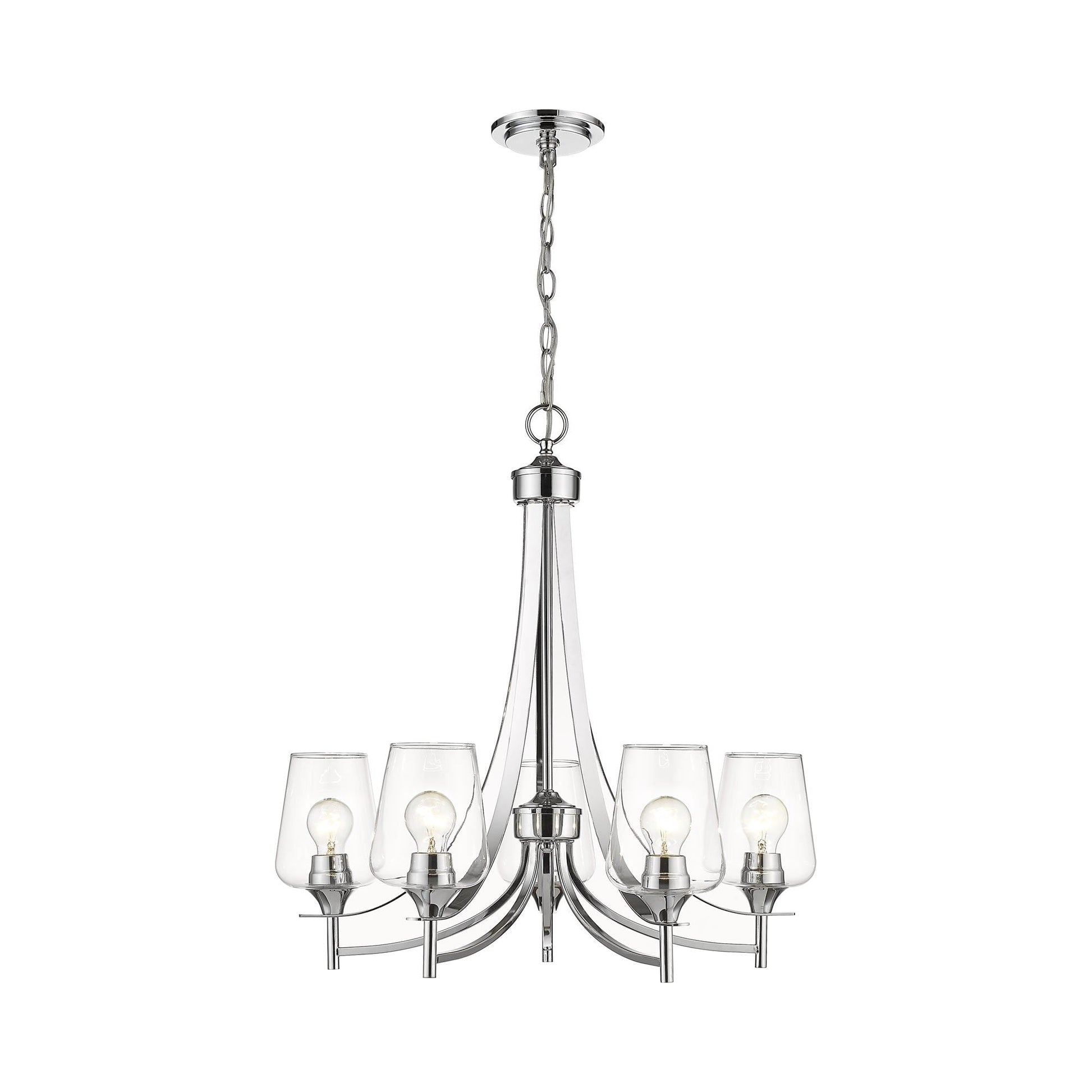 Joliet Chandelier in Chrome (5-Light).