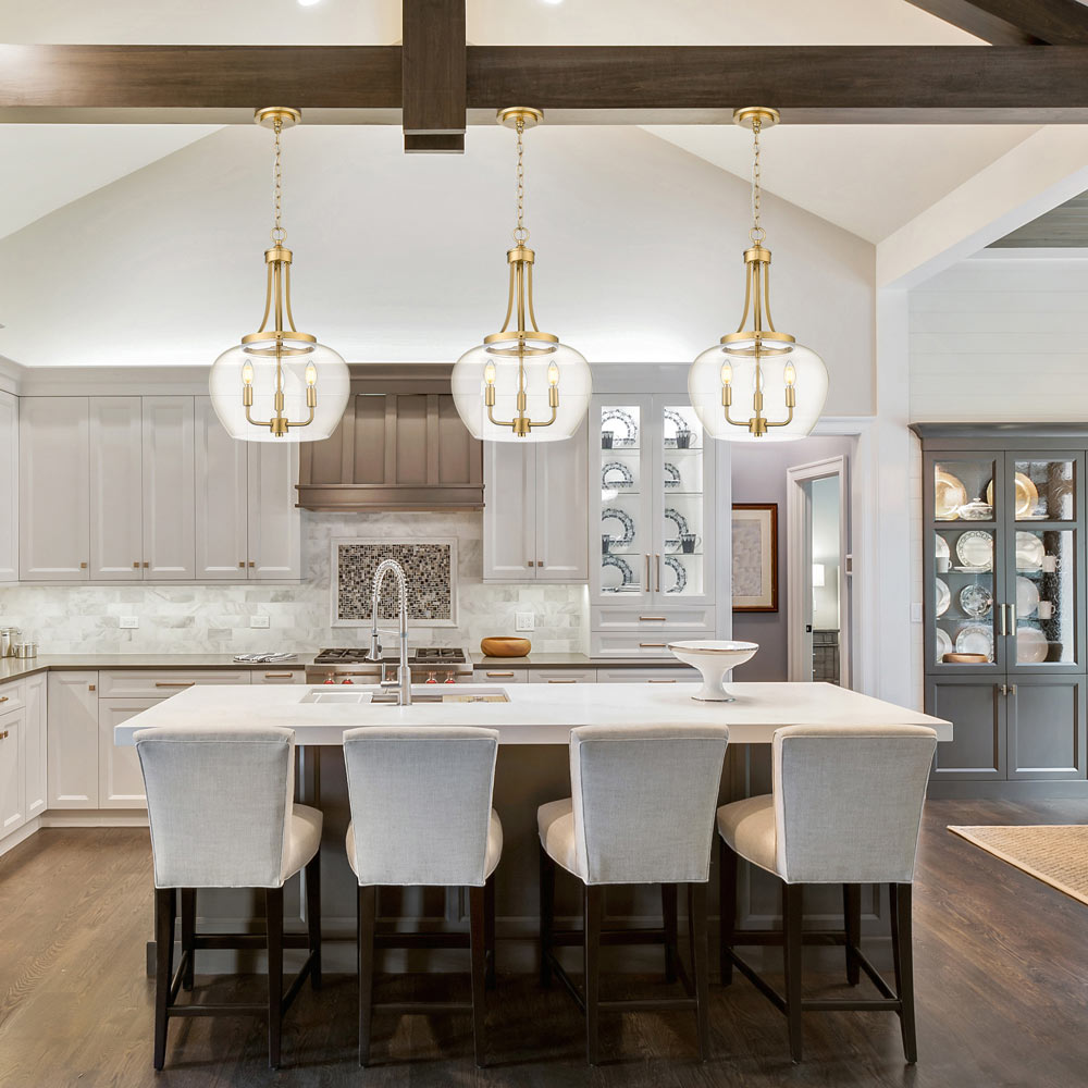 Joliet Multi Light Pendant Light in kitchen.