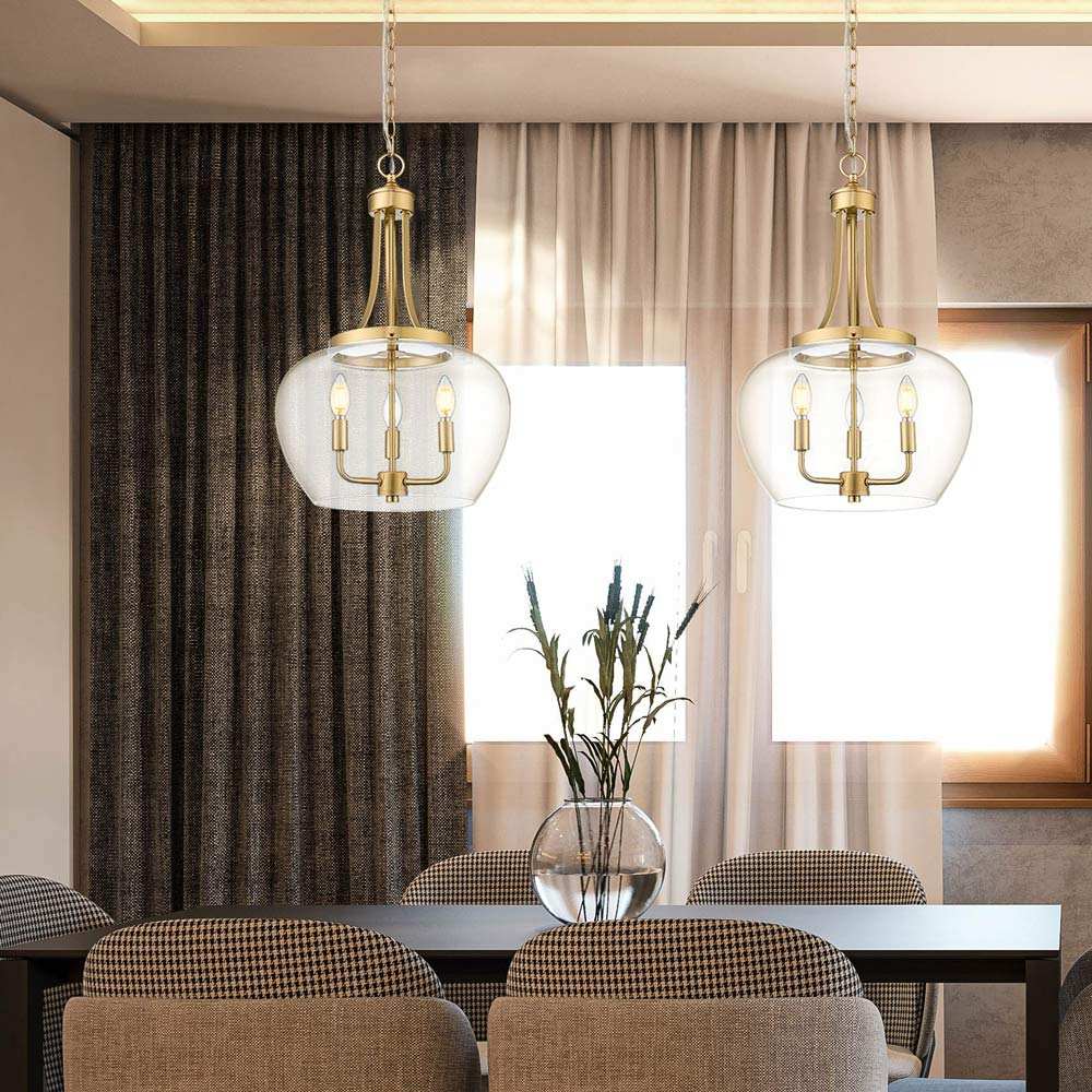 Joliet Multi Light Pendant Light in living room.