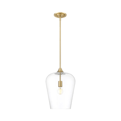 Joliet Pendant Light in Burnished Brass (12-Inch).