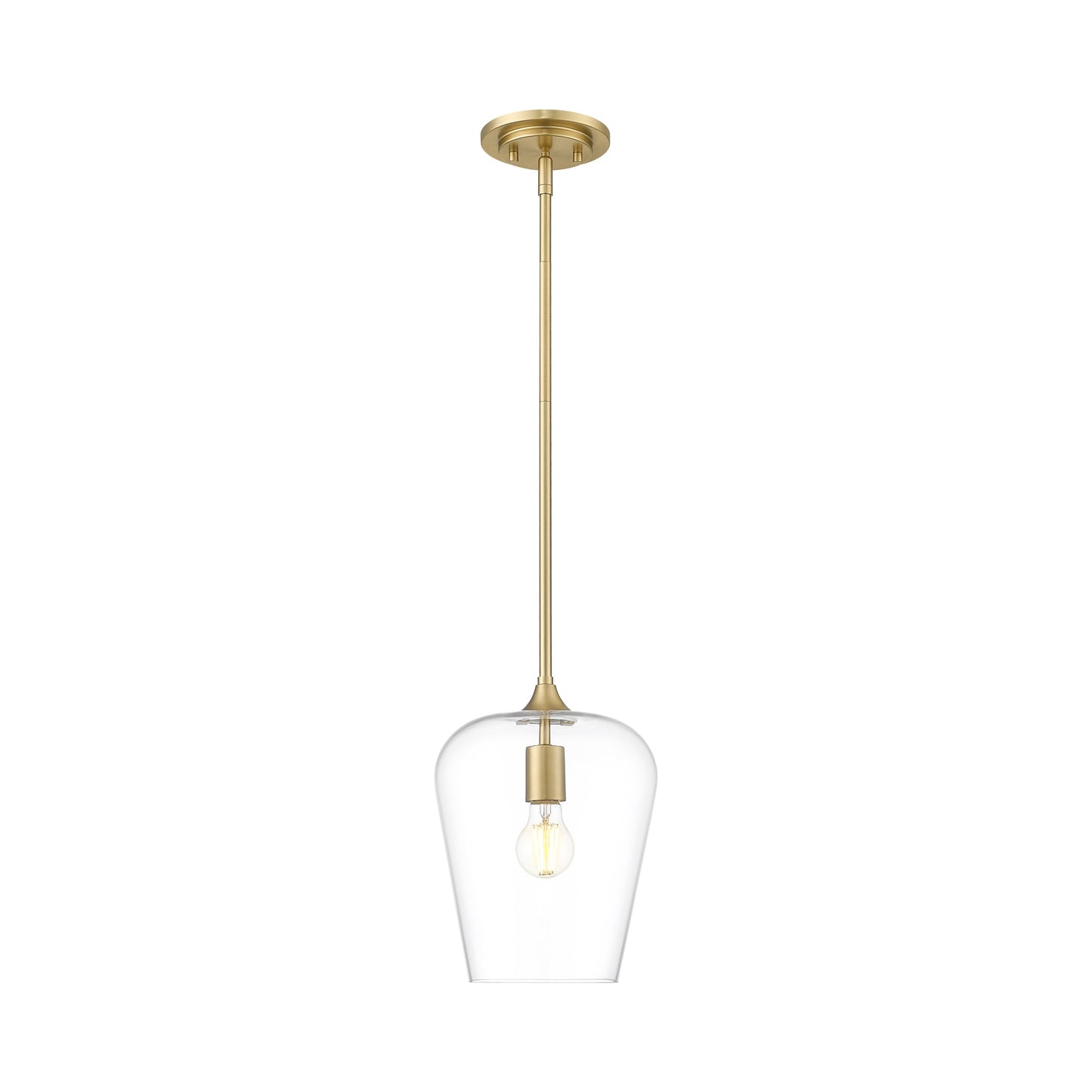 Joliet Pendant Light in Burnished Brass (9-Inch).