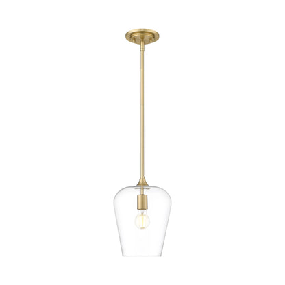 Joliet Pendant Light in Burnished Brass (9-Inch).