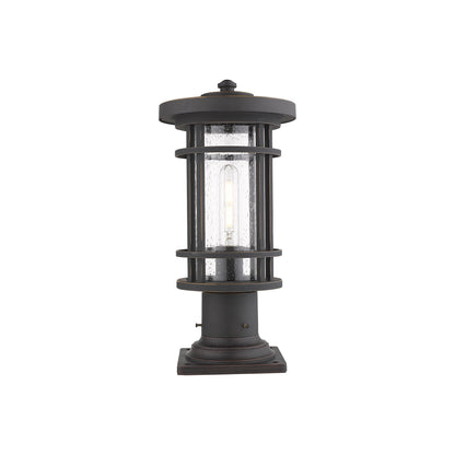 Jordan 533PM Outdoor Pier Mount Light in Oil Rubbed Bronze (16.75-Inch).