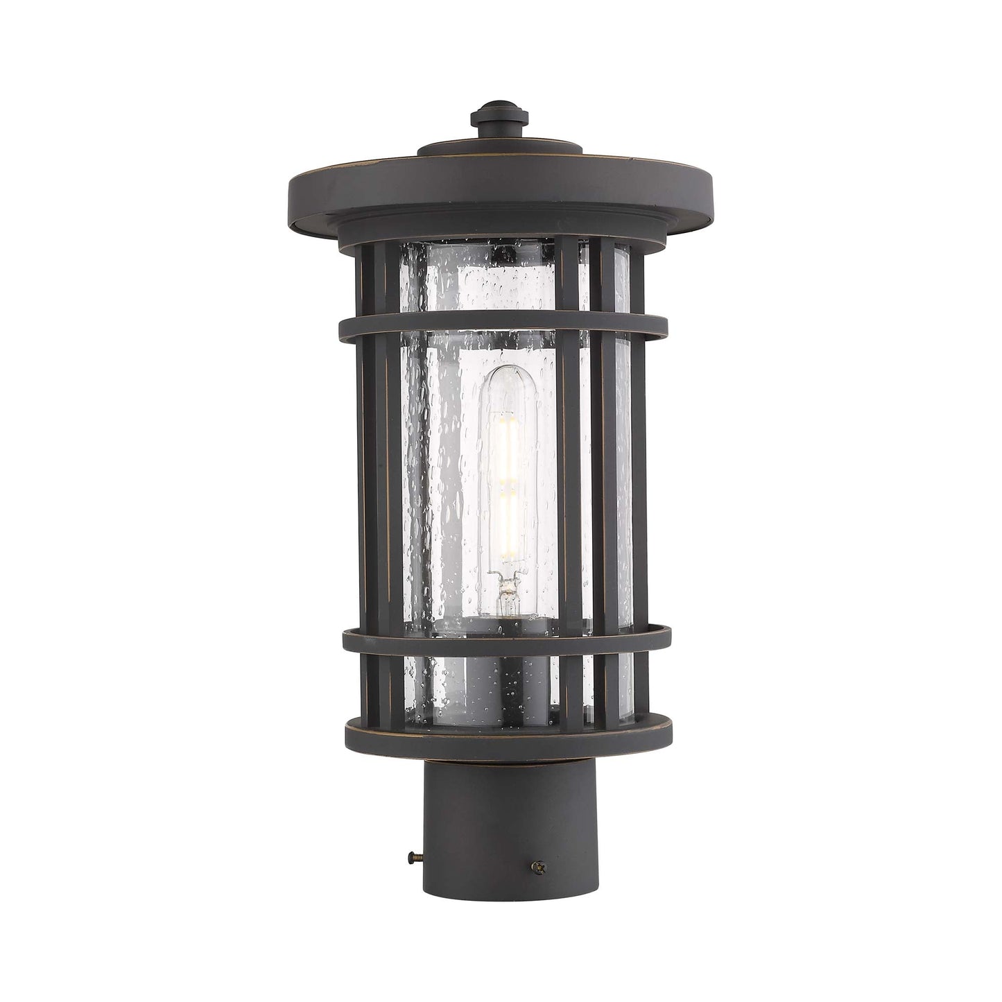 Jordan Outdoor Round Post Light in Detail.