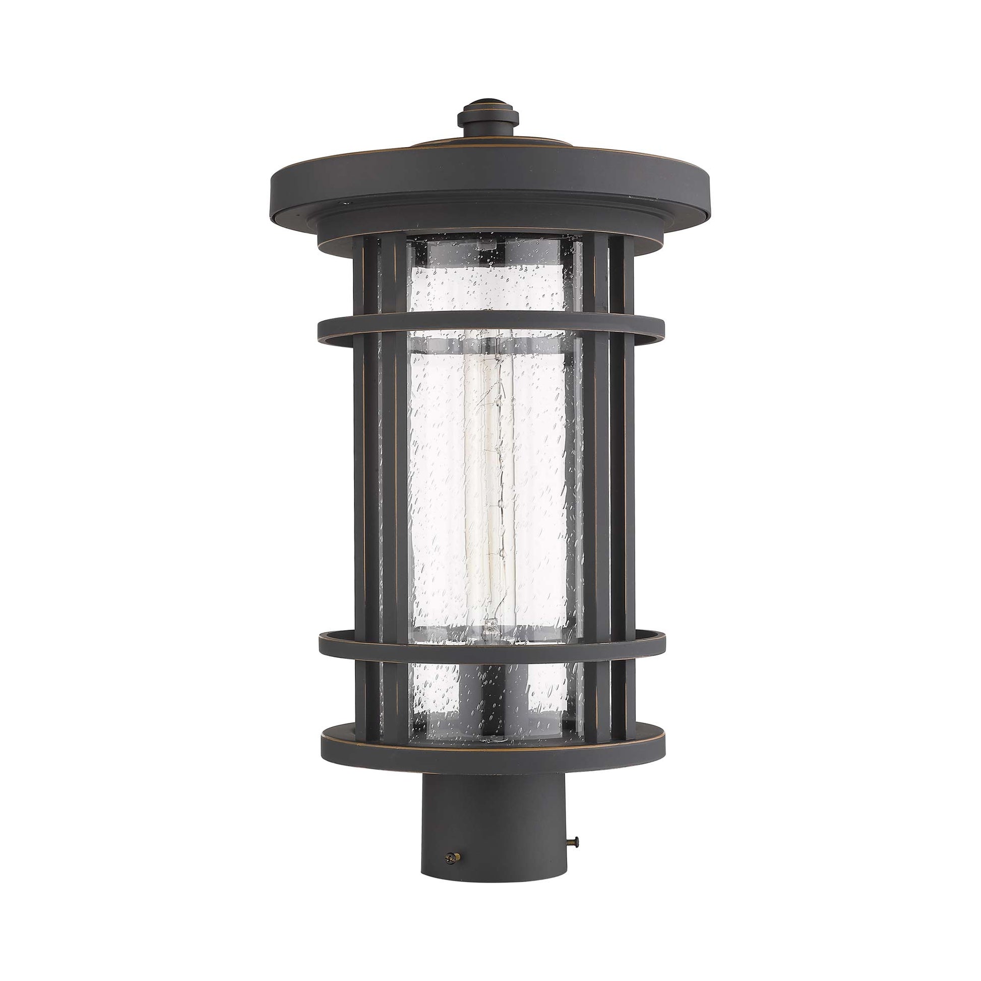 Jordan Outdoor Round Post Light in Detail.