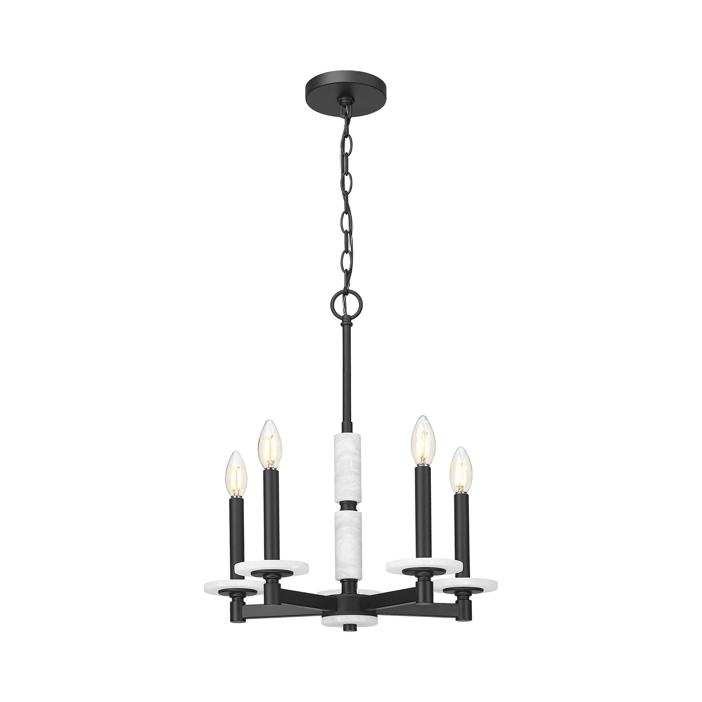 Kaden Chandelier in Matte Black (5-Light).