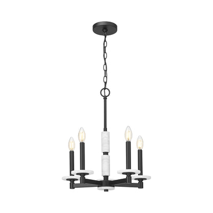 Kaden Chandelier in Matte Black (5-Light).