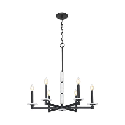 Kaden Chandelier in Matte Black (6-Light).