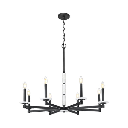 Kaden Chandelier in Matte Black (8-Light).
