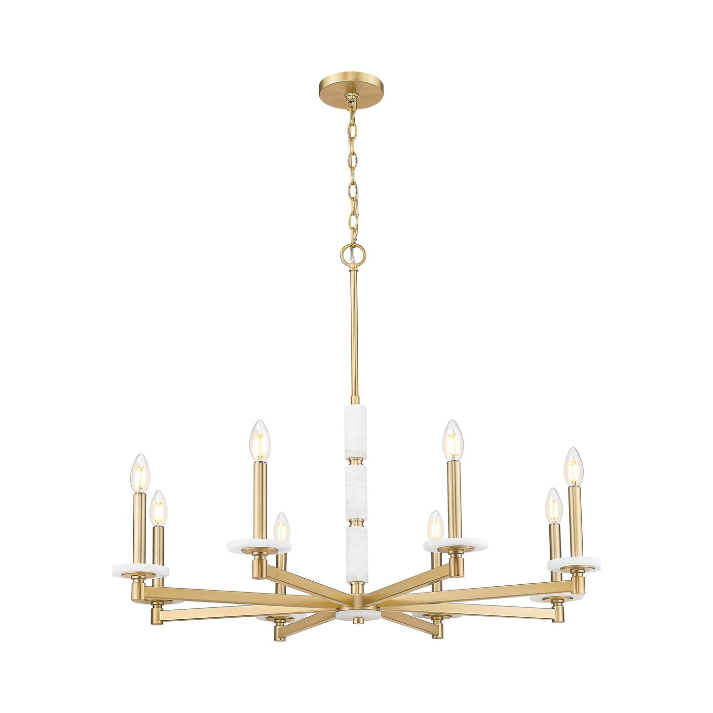 Kaden Chandelier in Modern Gold (8-Light).
