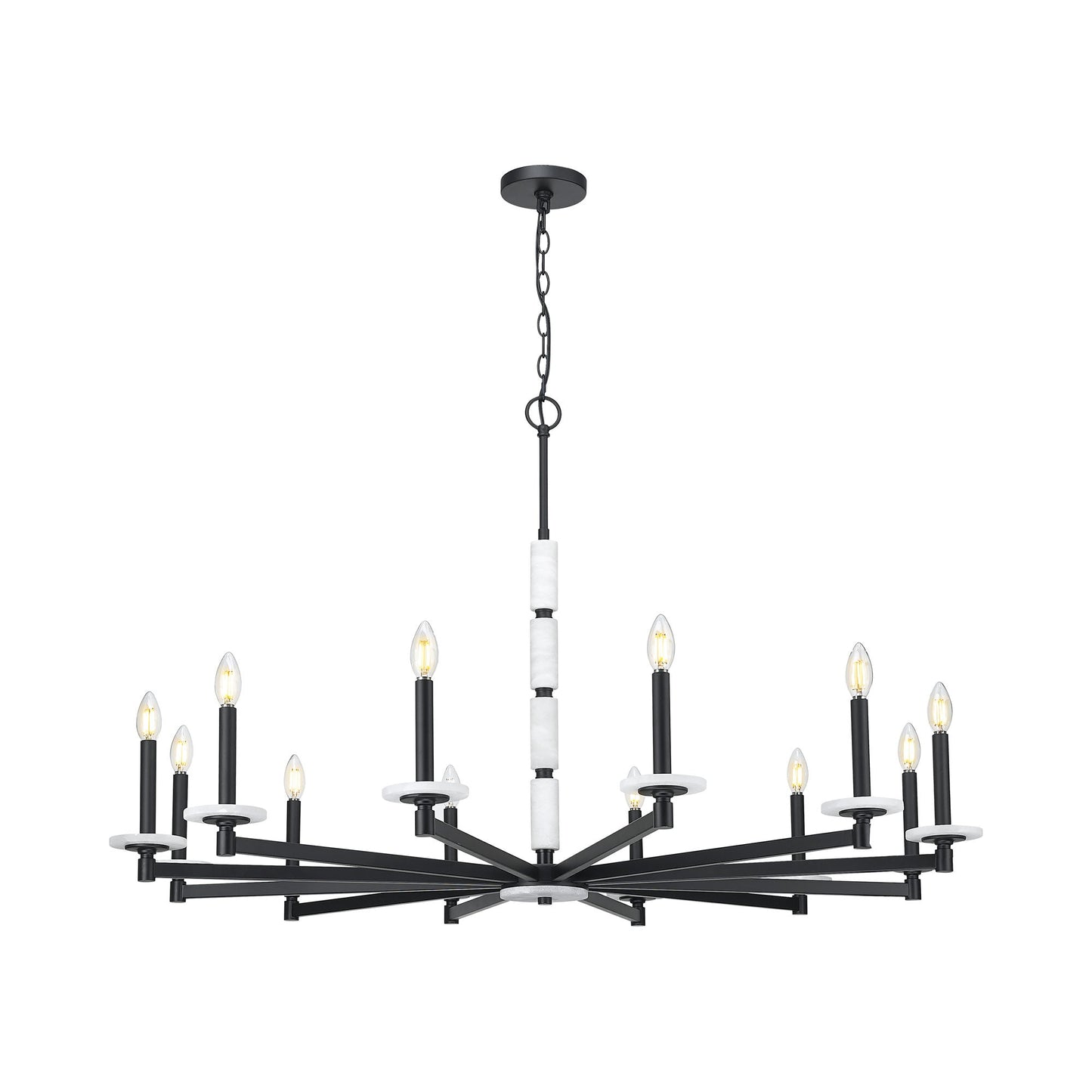 Kaden Chandelier in Matte Black (12-Light).