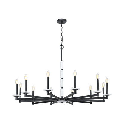 Kaden Chandelier in Matte Black (12-Light).