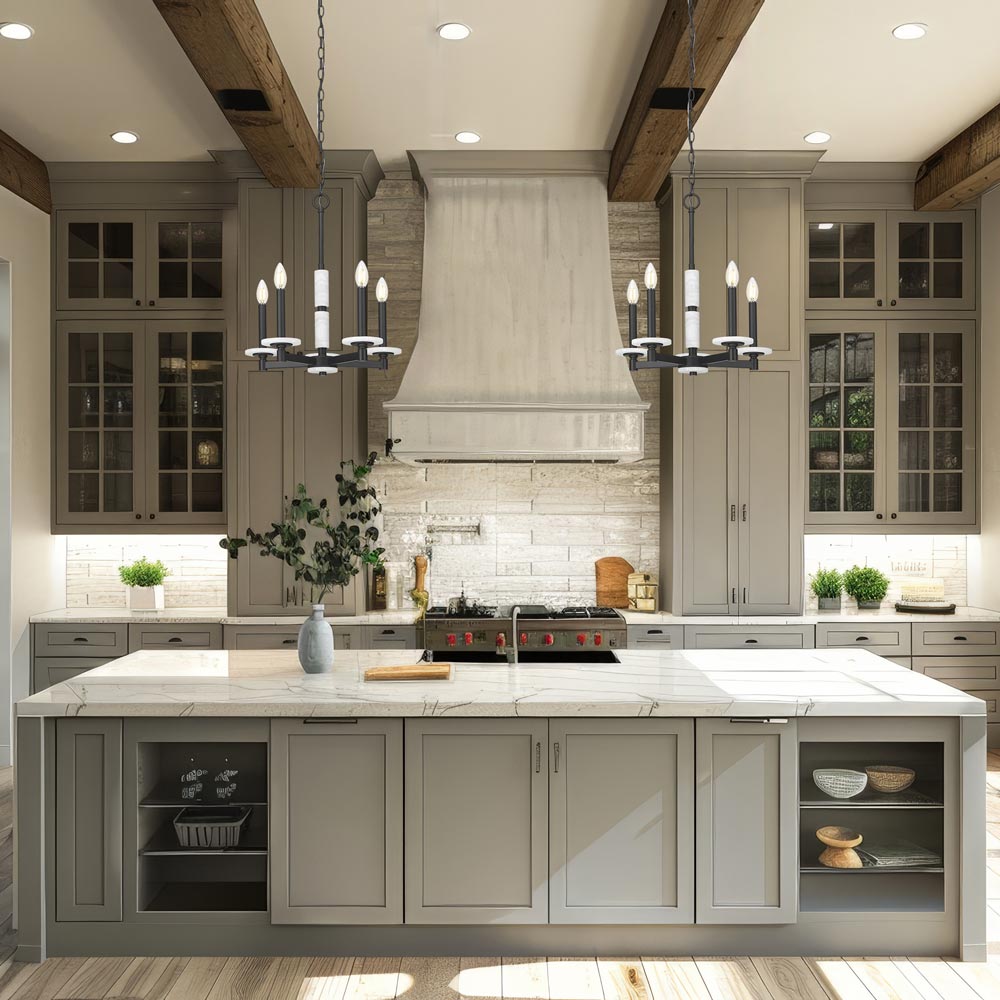 Kaden Chandelier in kitchen.