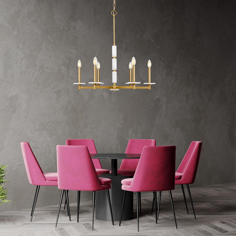 Kaden Chandelier in living room.