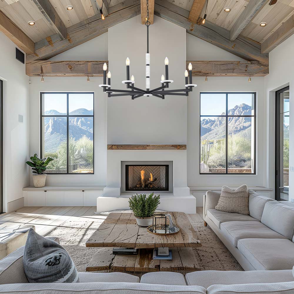 Kaden Chandelier in living room.