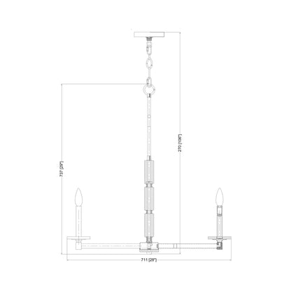 Kaden Chandelier - line drawing.