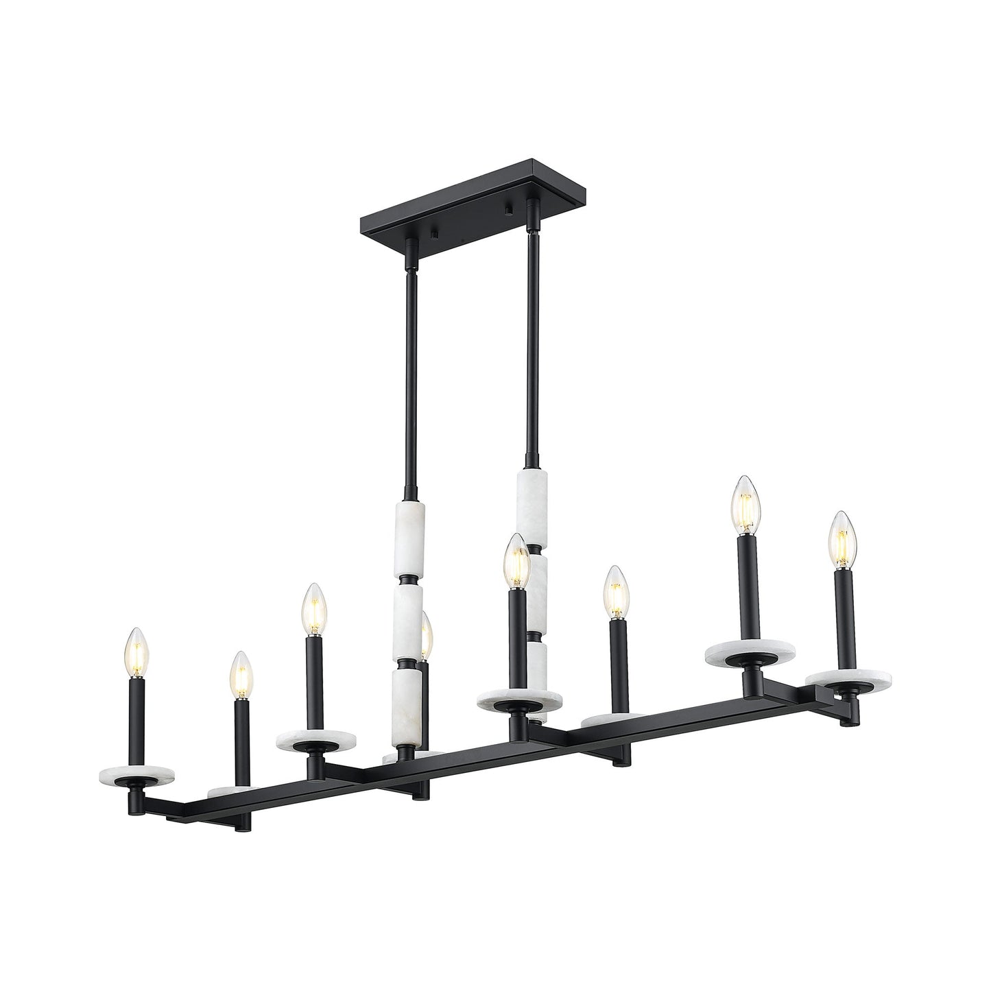 Kaden Linear Chandelier in Matte Black (8-Light).