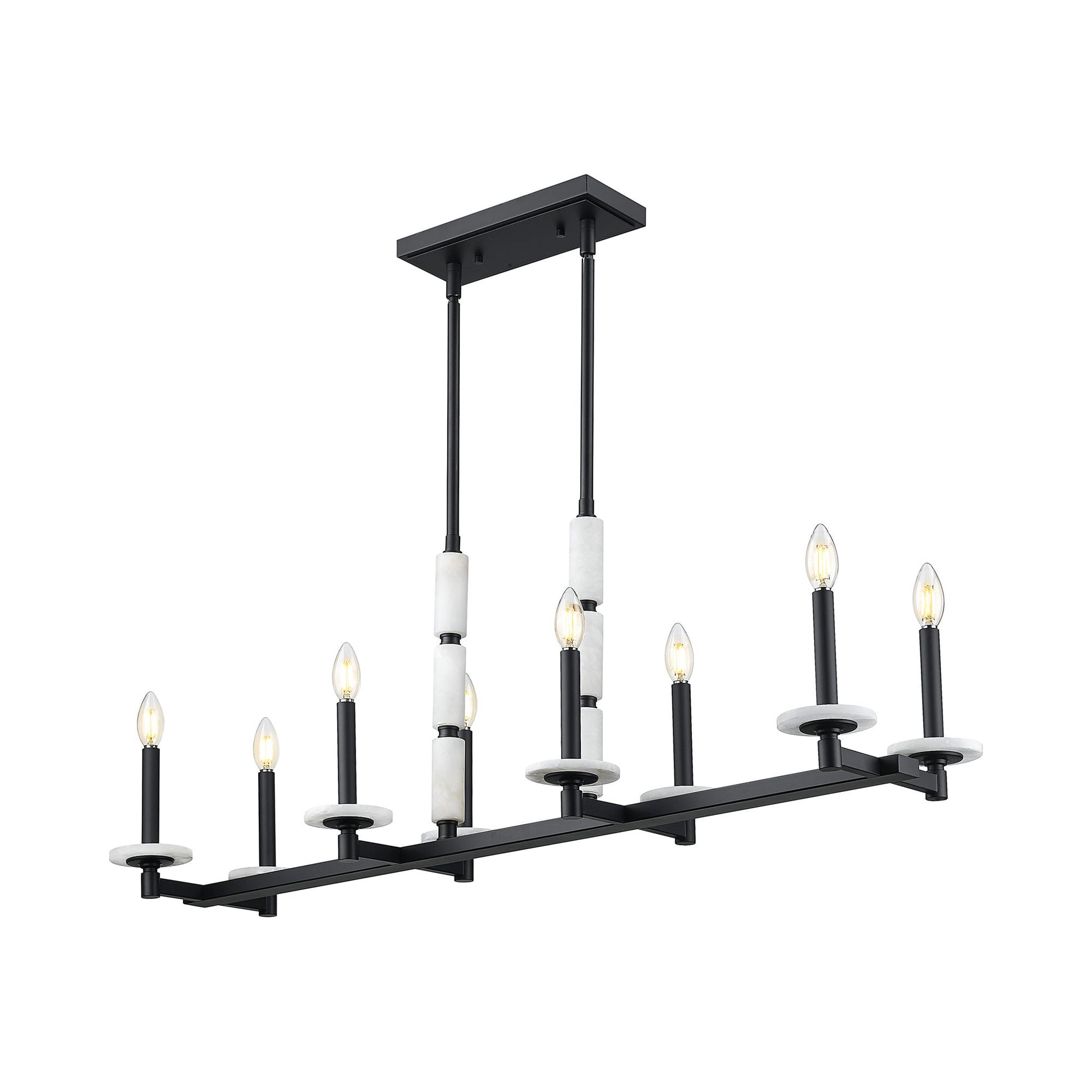 Kaden Linear Chandelier in Matte Black (8-Light).