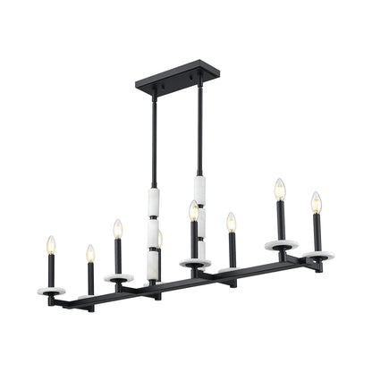 Kaden Linear Chandelier in Matte Black (8-Light).